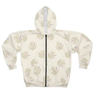 Floral Unisex Zip Cozy Jacket Spring Adventures - Dipaliz - Hoodies