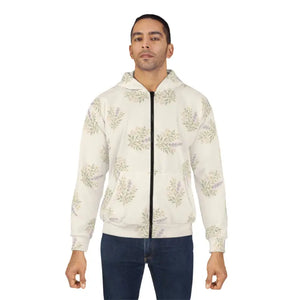Floral Unisex Zip Cozy Jacket Spring Adventures - Dipaliz - Hoodies