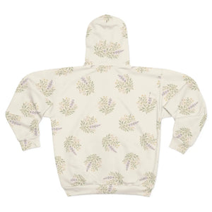Floral Unisex Zip Hoodie Cozy Jacket for Nature Lovers Great Spring Adventures Perfect Gift Friends Casual Everyday