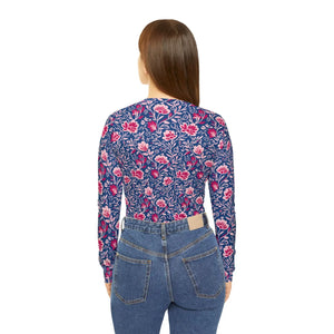 Stretch Botanical Print Long Sleeve Shirt - Garden Style - Dipaliz - T-shirts - Xs