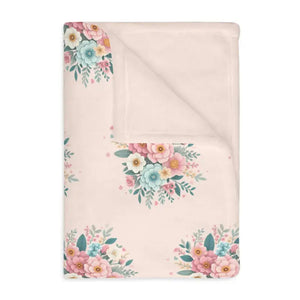 Floral Velveteen Microfiber Blanket - Cozy Home Decor Throw - Dipaliz - 80’’ × 60’’ - Blankets