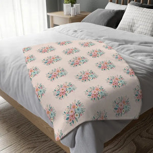 Floral Velveteen Microfiber Blanket - Cozy Home Decor Throw - Dipaliz - Blankets