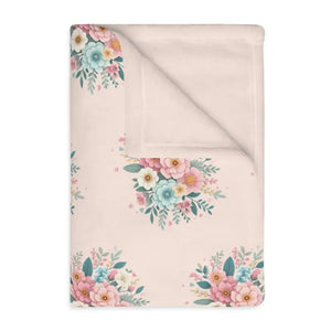 Floral Velveteen Microfiber Blanket - Cozy Home Decor Throw - Dipaliz - Blankets