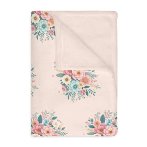 Floral Velveteen Microfiber Blanket – Soft Throw - Dipaliz - Blankets