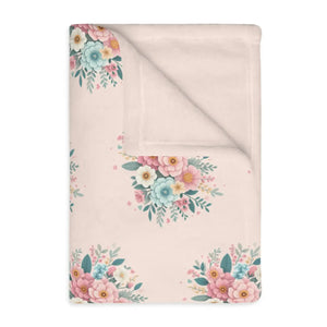 Floral Velveteen Microfiber Blanket – Soft Throw - Dipaliz - Blankets