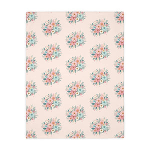 Floral Velveteen Microfiber Blanket – Soft Throw - Dipaliz - Blankets