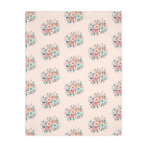 Floral Velveteen Microfiber Blanket – Soft Throw - Dipaliz - Blankets