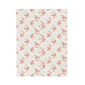 Vintage Rose Floral Velveteen Plush Blanket - Dipaliz - Blankets