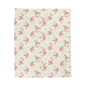 Vintage Rose Floral Velveteen Plush Blanket - Dipaliz - Blankets