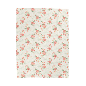 Vintage Rose Floral Velveteen Plush Blanket - Dipaliz - Blankets