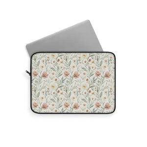 Laptop Sleeve - Floral Vine - Soft Pastel Botanical Case - Dipaliz 12’’
