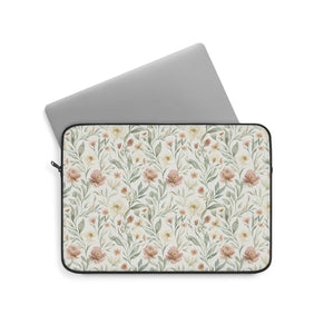 Floral Vine Laptop Sleeve Soft Pastel Botanical - Dipaliz - Bags