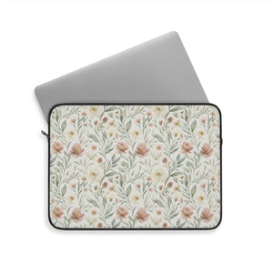 Floral Vine Laptop Sleeve Soft Pastel Botanical - Dipaliz - Bags