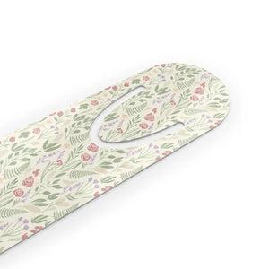 Accessories - Floral Vine Metal Bookmark - Slim Botanical Page Marker - Dipaliz one Size / White