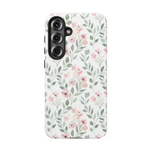 Phone Case - Floral Vine Tough - Pink Botanical Protection - Dipaliz Samsung Galaxy S25 Plus / Matte