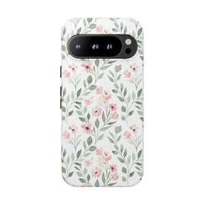 Phone Case - Floral Vine Tough - Pink Botanical Protection - Dipaliz Google Pixel 9 Pro / Glossy