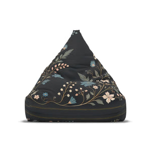 Bean Bag Chair – Stunning Floral Vines - Dipaliz - Slipcovers