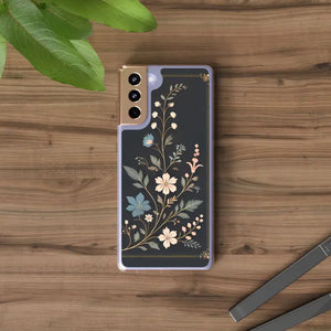 Stylish Floral Vines Clear Case - Elegant Phone Protection - Dipaliz - Mobile Cases