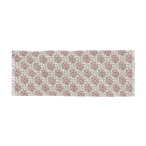 Floral Vintage Light Scarf – Pink Rose Patterned Wrap - Scarves & Shawls