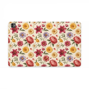 Floral Vintage Tablet Folio Case Vegan Leather Dipaliz - Mobile Phone Cases