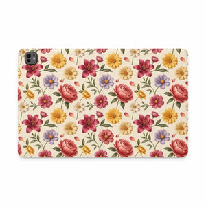 Floral Vintage Tablet Folio Case Vegan Leather Dipaliz - Mobile Phone Cases