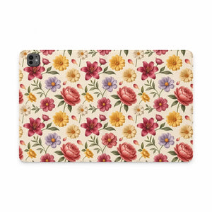 Floral Vintage Tablet Folio Case Vegan Leather Dipaliz - Mobile Phone Cases