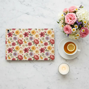 Floral Vintage Tablet Folio Case Vegan Leather Dipaliz - Mobile Phone Cases