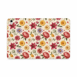 Floral Vintage Tablet Folio Case Vegan Leather Dipaliz - Mobile Phone Cases