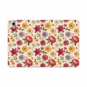 Floral Vintage Tablet Folio Case Vegan Leather Dipaliz - Mobile Phone Cases