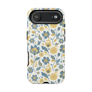Phone Case - Floral Vintage Tough - Blue Yellow Garden - Dipaliz Iphone 17 Air / Matte