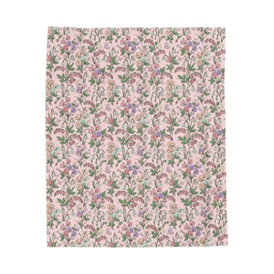 Floral Vintage Velveteen Plush Blanket - Dipaliz - Blankets