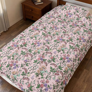 Floral Vintage Velveteen Plush Blanket - Dipaliz - Blankets