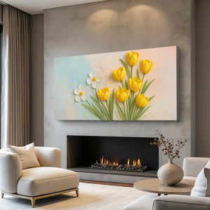 Tulip Wall Art – Eco Friendly Spring Canvas - Dipaliz - Paintings