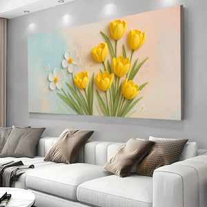Tulip Wall Art – Eco Friendly Spring Canvas - Dipaliz - Paintings