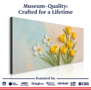 Tulip Wall Art – Eco Friendly Spring Canvas - Dipaliz - Paintings