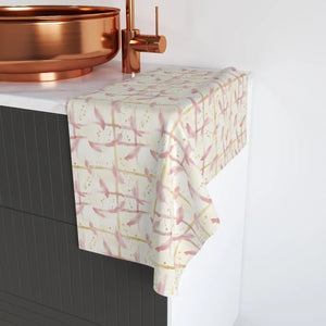 Pink Watercolor Hand Towel - Botanical Pattern - Dipaliz - Towels