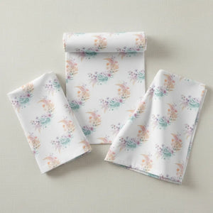 Watercolor Napkin Set – Pastel Floral Cotton - Dipaliz - Cloth Napkins