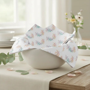 Floral Watercolor Napkin Set - Pastel Botanical Dinner - Dipaliz - 18’’ × / 4-piece Set - Home Decor