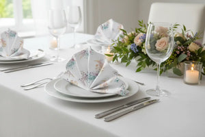 Watercolor Napkin Set – Pastel Floral Cotton - Dipaliz - Cloth Napkins