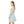 Floral Watercolor Skater Dress – Pastel Blue - Dipaliz - Dresses