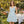 Floral Watercolor Skater Dress – Pastel Blue - Dipaliz - Dresses
