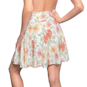 Peach Rose Garden Skater Skirt – Organic Cotton - Dipaliz - Dresses
