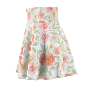 Peach Rose Garden Skater Skirt – Organic Cotton - Dipaliz - Dresses