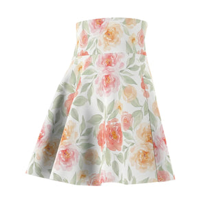 Peach Rose Garden Skater Skirt – Organic Cotton - Dipaliz - Dresses