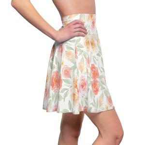 Peach Rose Garden Skater Skirt – Organic Cotton - Dipaliz - Dresses