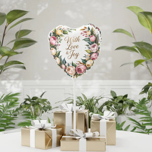 Floral Wedding Heart-shaped Balloon – Latex - Dipaliz - Balloons