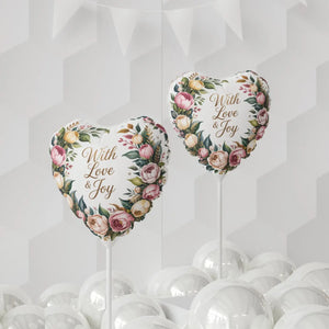 Floral Wedding Heart-shaped Balloon – Latex - Dipaliz - Balloons