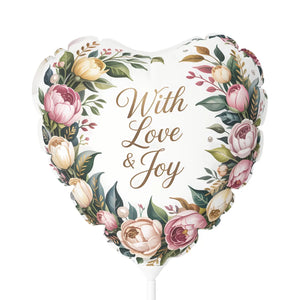 Floral Wedding Heart-shaped Balloon – Latex - Dipaliz - Balloons