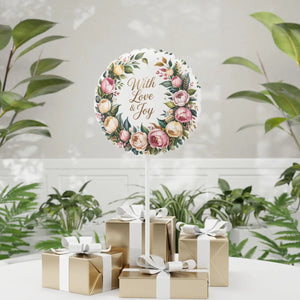 Floral Wedding Heart-shaped Balloon – Latex - Dipaliz - Balloons