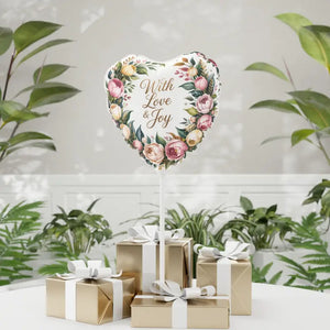 Floral Wedding Heart-shaped Balloon - Romantic Party Decor - Dipaliz - Heart / 11’’ / White - Balloons